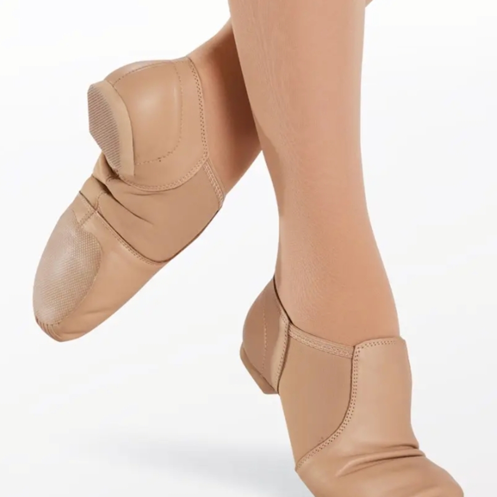 Weissman Leather Slip-On Dance Jazz Shoes - Size 1.5 youth